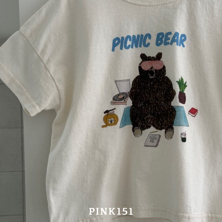 Pink151 - Korean Children Fashion - #kidsstore - Picnic Bear Short Sleeve Tee - 6