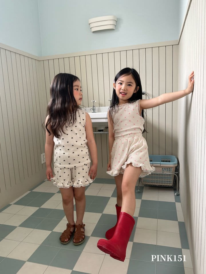 Pink151 - Korean Children Fashion - #kidzfashiontrend - Heart Frill Sleevless Tee - 7