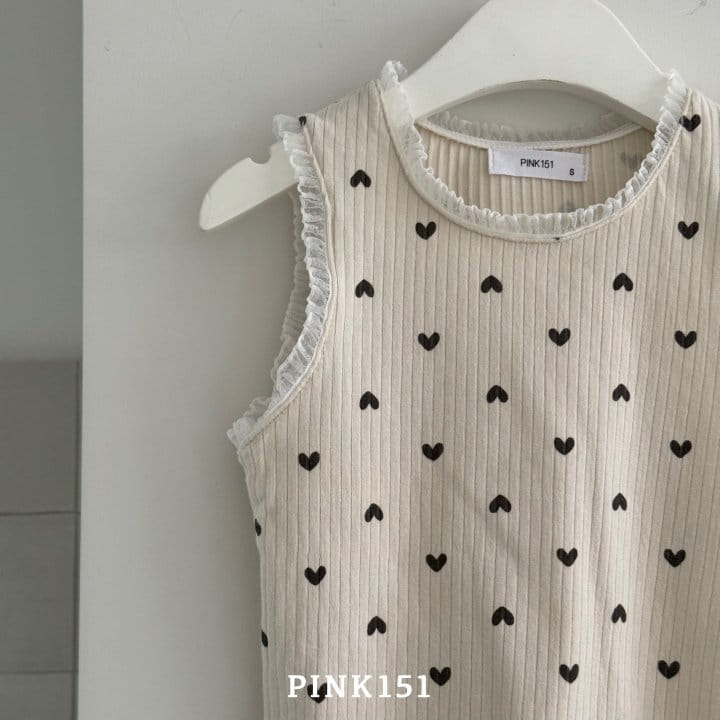 Pink151 - Korean Children Fashion - #littlefashionista - Heart Frill Sleevless Tee - 9