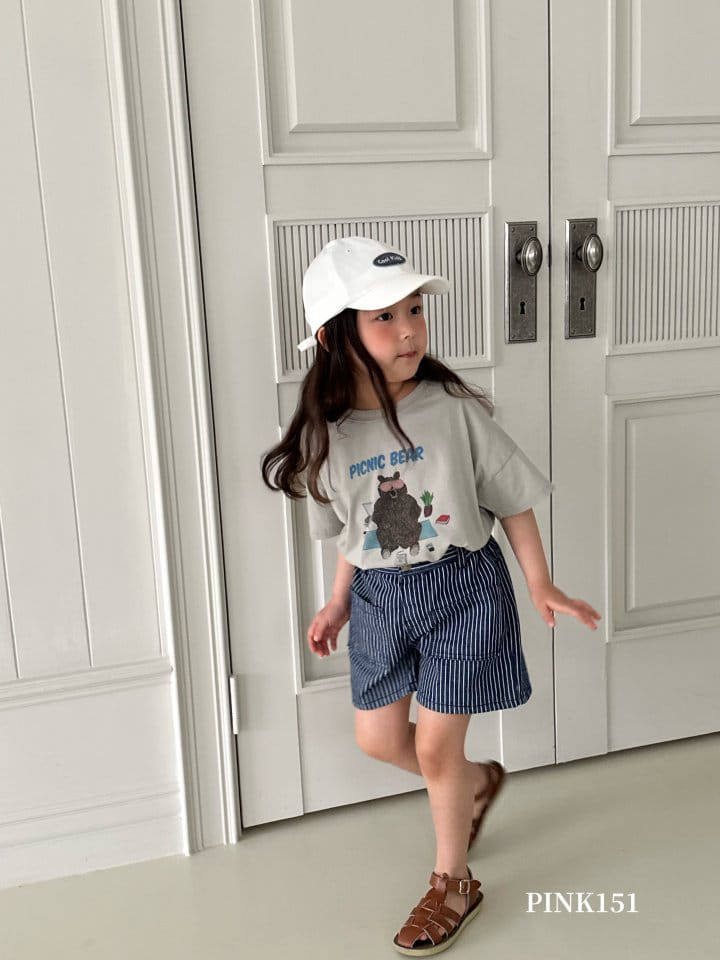 Pink151 - Korean Children Fashion - #littlefashionista - Picnic Bear Short Sleeve Tee - 9
