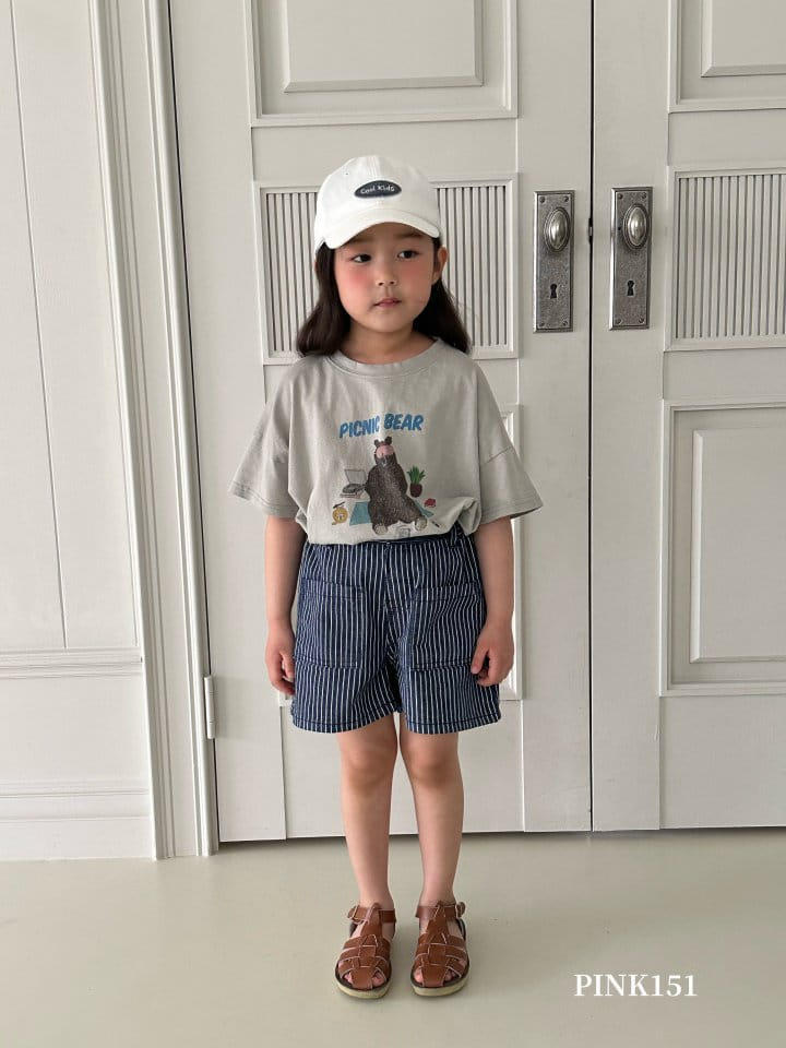Pink151 - Korean Children Fashion - #minifashionista - Picnic Bear Short Sleeve Tee - 11
