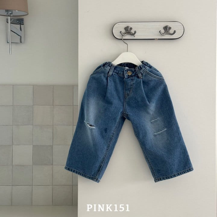 Pink151 - Korean Children Fashion - #stylishchildhood - City Vintage Denim Pants - 8