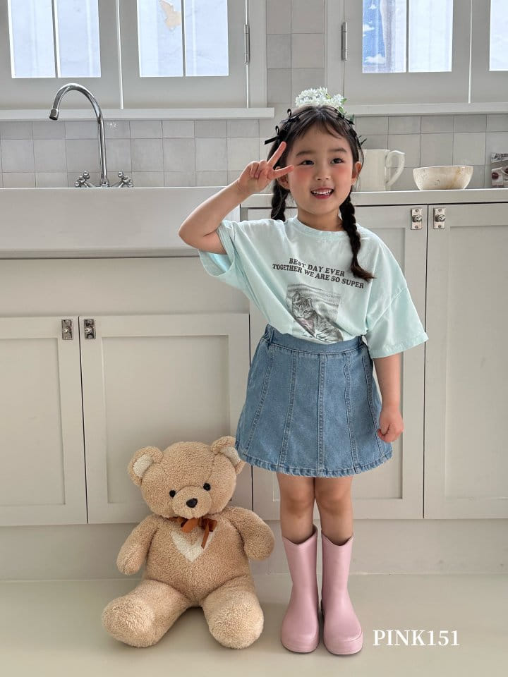 Pink151 - Korean Children Fashion - #todddlerfashion - 151 Slit Denim Skirt - 2
