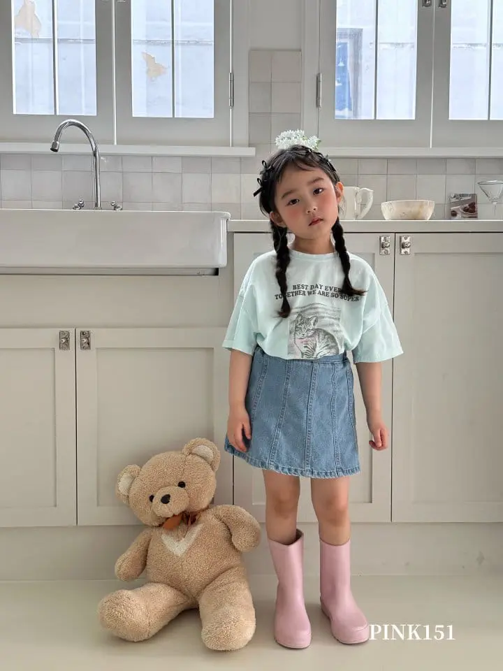Pink151 - Korean Children Fashion - #toddlerclothing - 151 Slit Denim Skirt - 3