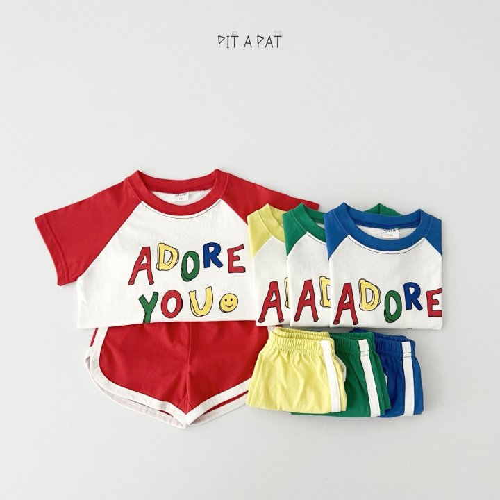 Pitapat - Korean Children Fashion - #stylishchildhood - Adore You Top Bottom Set - 4