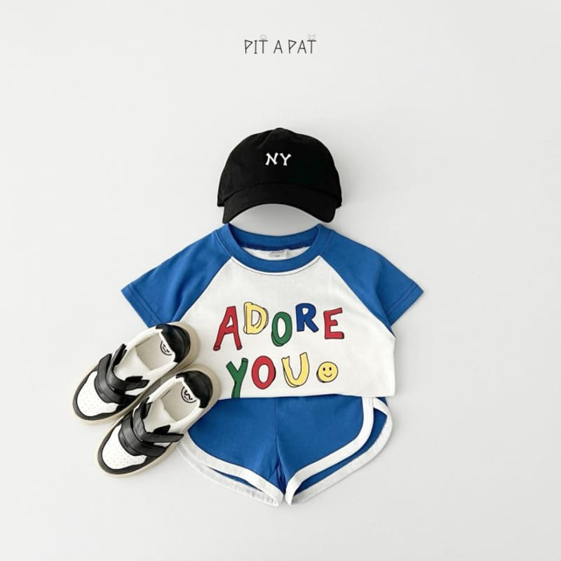 Pitapat - Korean Children Fashion - #kidsshorts - Adore You Top Bottom Set - 9