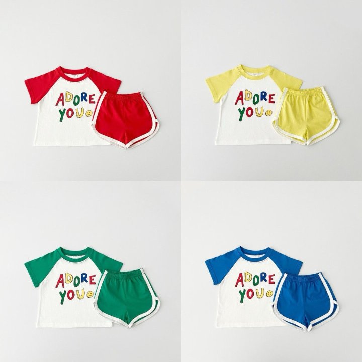 Pitapat - Korean Children Fashion - #kidzfashiontrend - Adore You Top Bottom Set - 11