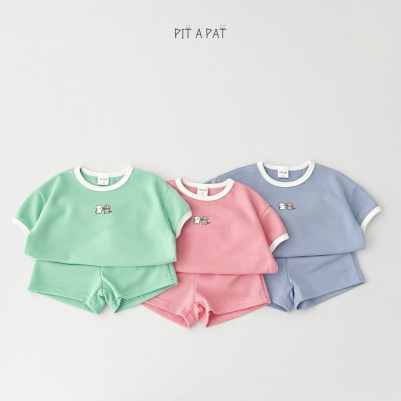 Pitapat - Korean Children Fashion - #prettylittlegirls - Puppy High Five Top Bottom Set - 8