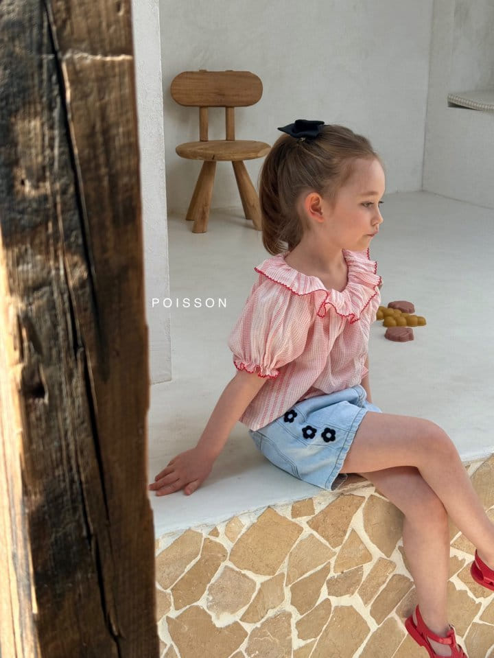 Poisson - Korean Children Fashion - #childofig - Daisy Embroidery Shorts - 6