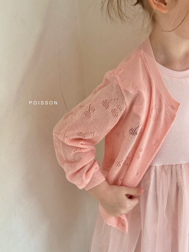 Poisson - Korean Children Fashion - #kidsshorts - Eyelet Cardigan - 2