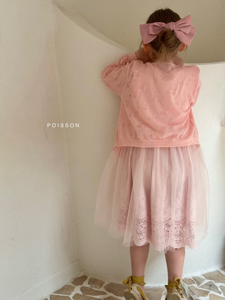 Poisson - Korean Children Fashion - #kidsstore - Eyelet Cardigan - 4