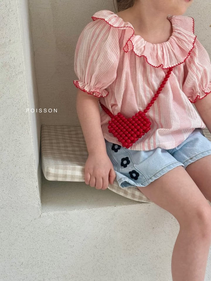 Poisson - Korean Children Fashion - #magicofchildhood - Daisy Embroidery Shorts - 4