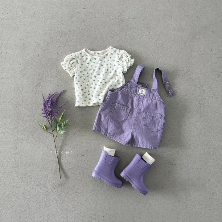 Raker - Korean Children Fashion - #kidzfashiontrend - May Short Purple Overalls - 2
