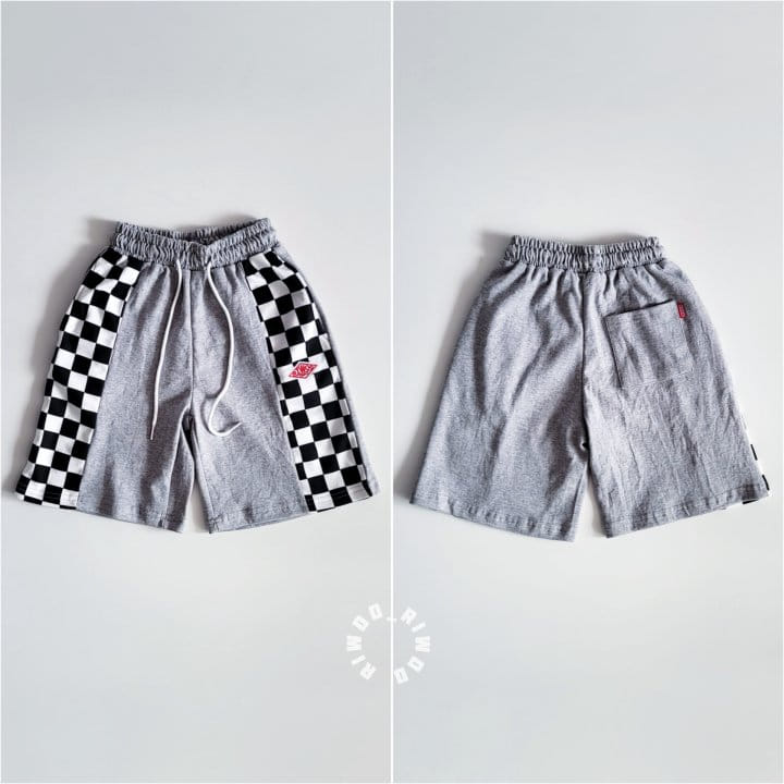 Riwoo Riwoo - Korean Children Fashion - #childofig - Side Check Half Pants - 4