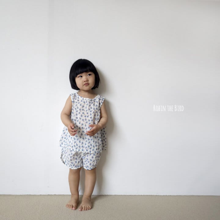 Saerobin - Korean Children Fashion - #littlefashionista - Grapefruit Sleeveless Top Bottom Set - 4