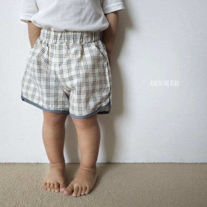 Saerobin - Korean Children Fashion - #toddlerclothing - Line Check Shorts - 10