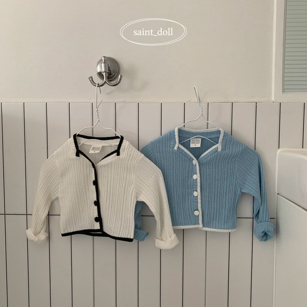 Saint Doll - Korean Children Fashion - #designkidswear - Cong Button Color Cardigan - 7