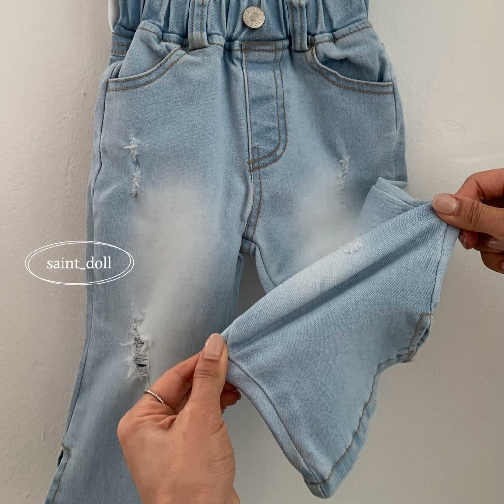Saint Doll - Korean Children Fashion - #kidsshorts - Side Slit Boots Cut Pants - 3