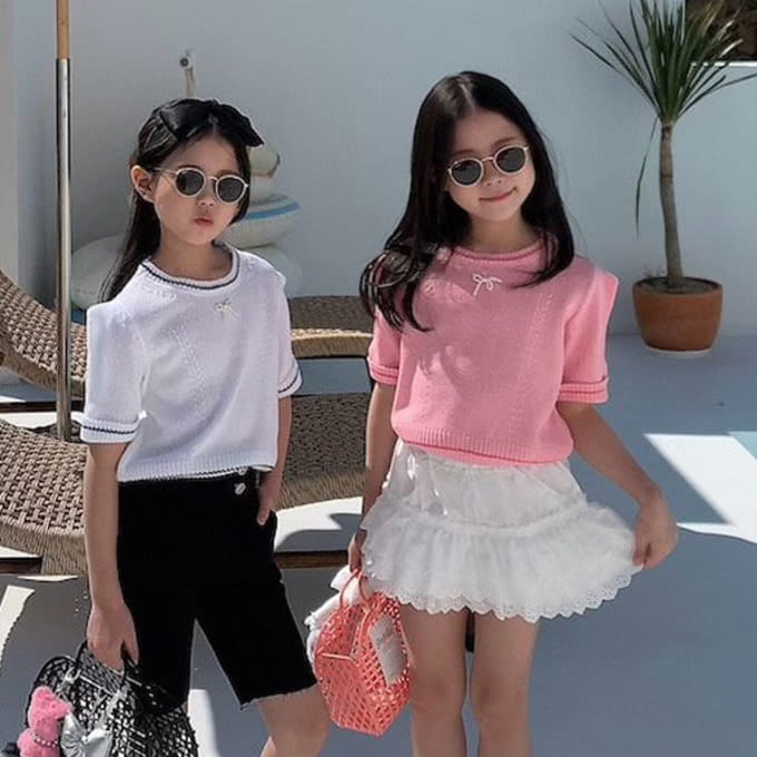 Saint Doll - Korean Children Fashion - #littlefashionista - Ribbon Pearl Knit
