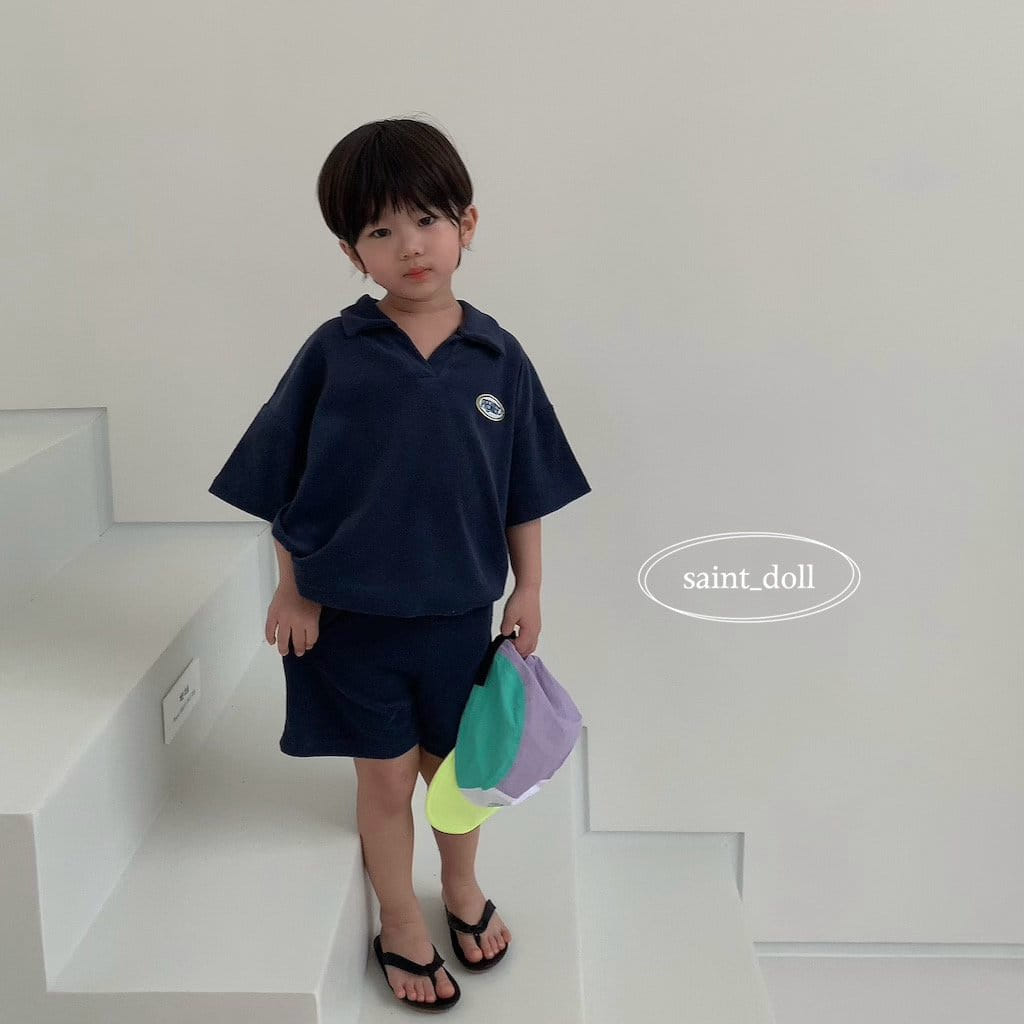 Saint Doll - Korean Children Fashion - #littlefashionista - Wappen Terry Top Bottom Set - 8