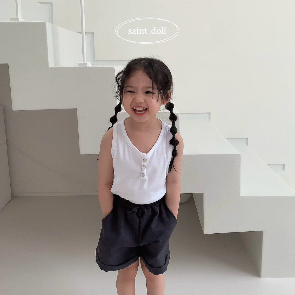 Saint Doll - Korean Children Fashion - #minifashionista - Button Sleeveless Tee - 10