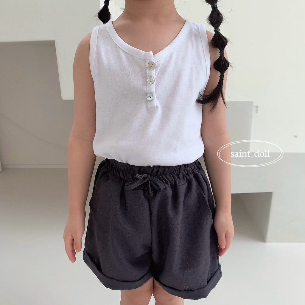 Saint Doll - Korean Children Fashion - #prettylittlegirls - Button Sleeveless Tee - 11