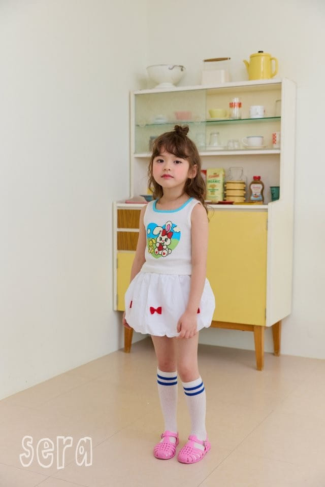 Sera - Korean Children Fashion - #designkidswear - Waffle Heart Sleeveless Tee - 6
