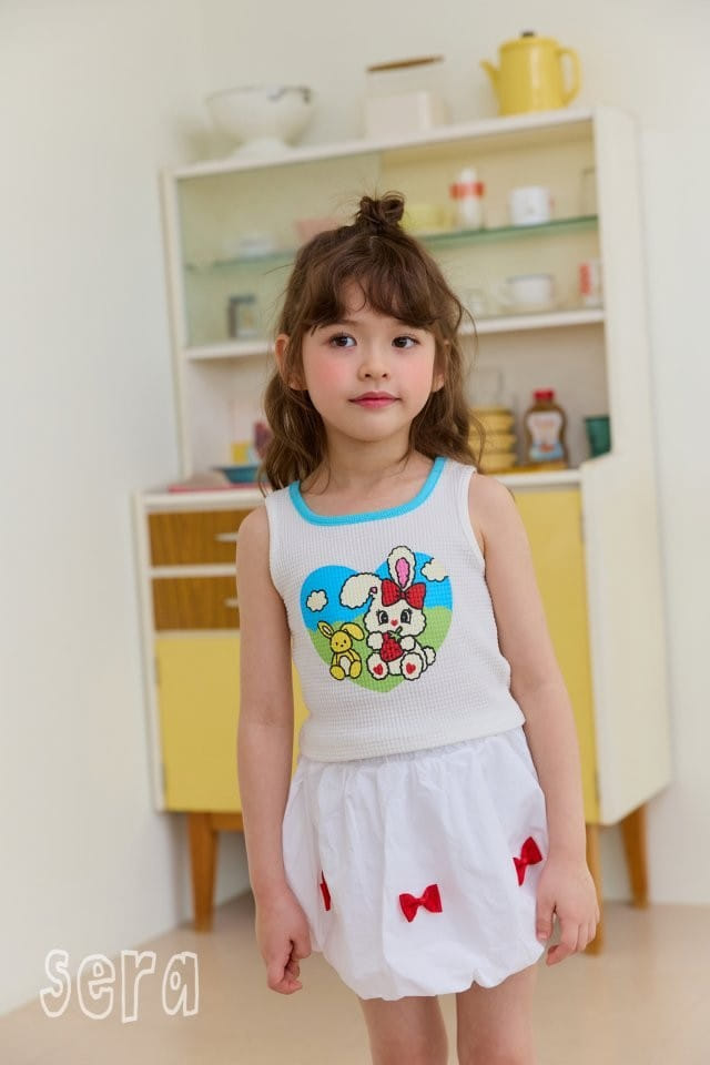 Sera - Korean Children Fashion - #kidsstore - Waffle Heart Sleeveless Tee - 10