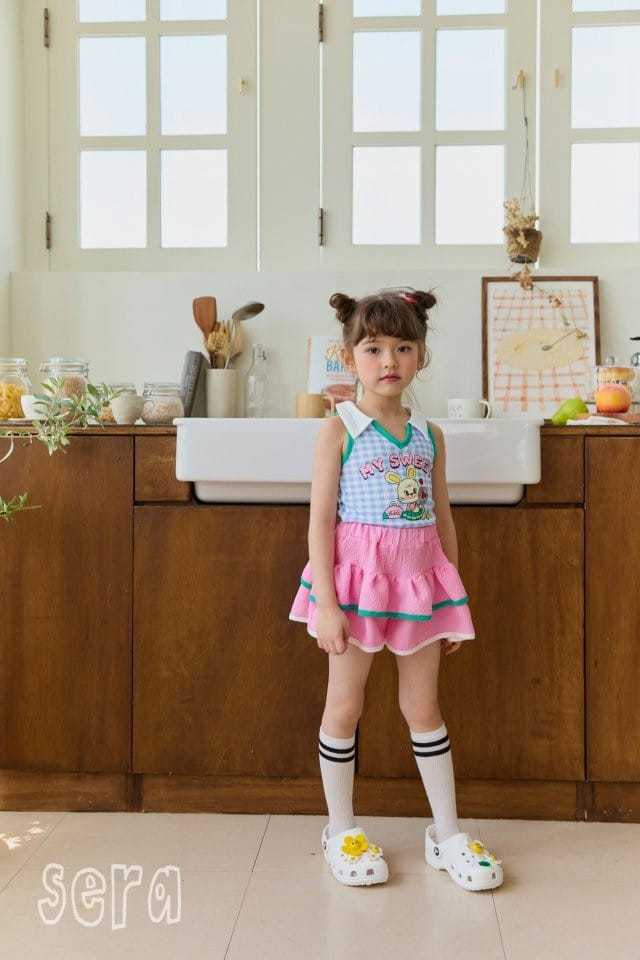 Sera - Korean Children Fashion - #kidsstore - Check Collar Sleeveless Tee - 9