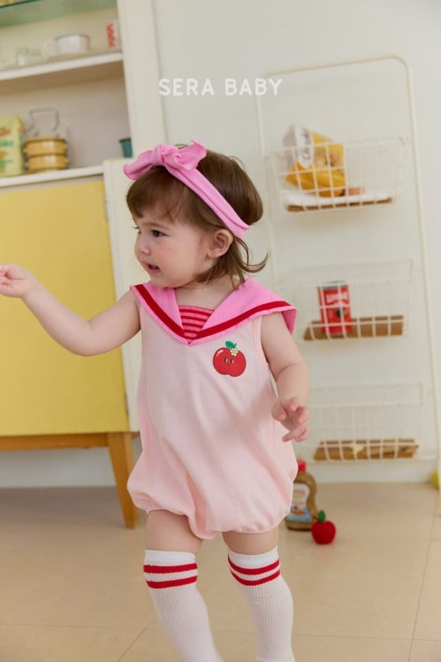 Sera baby - Korean Baby Fashion - #babyboutiqueclothing - Apple Sailor Body Suit - 5