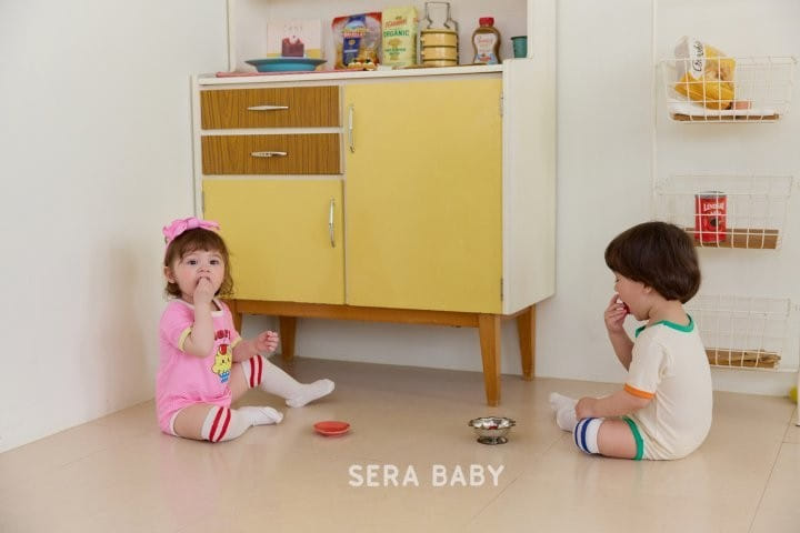 Sera baby - Korean Baby Fashion - #babyboutiqueclothing - Color Short Sleeve Body Suit - 2