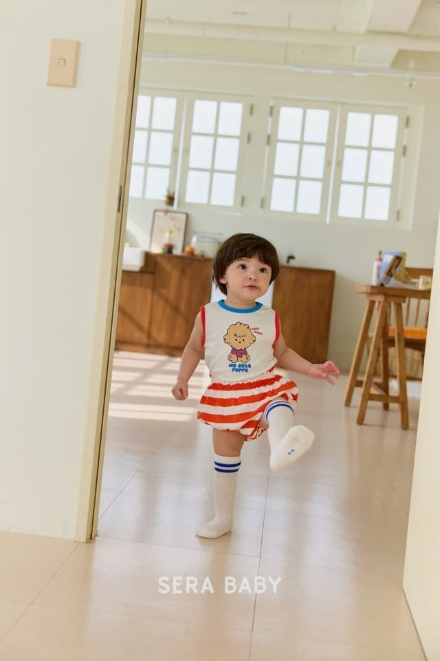 Sera baby - Korean Baby Fashion - #babyclothing - Poodle ST Pants Top Bottom Set - 9