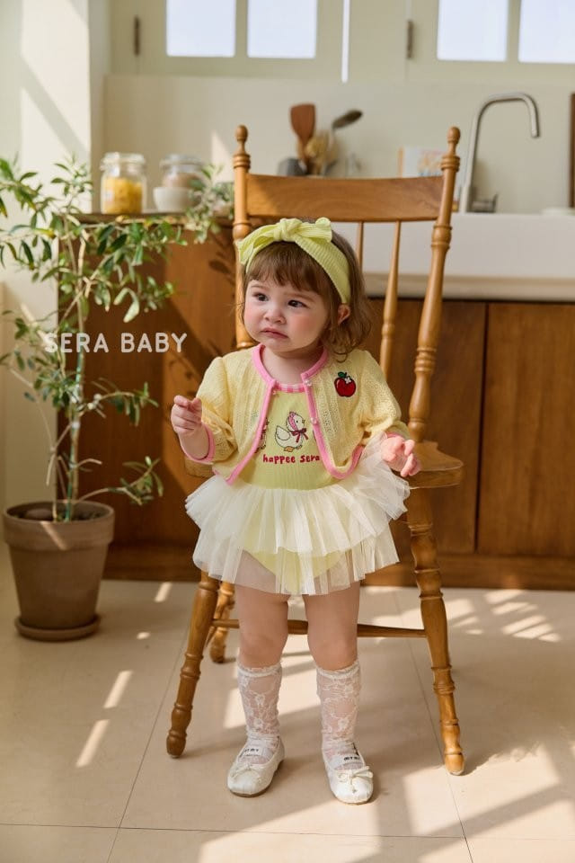 Sera baby - Korean Baby Fashion - #babyoutfit - Apple Scotch Cardigan - 5