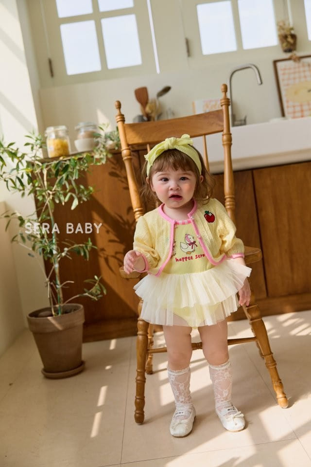 Sera baby - Korean Baby Fashion - #babyoutfit - Apple Scotch Cardigan - 6