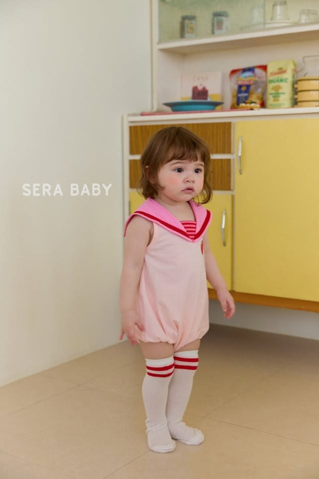 Sera baby - Korean Baby Fashion - #onlinebabyshop - Apple Sailor Body Suit - 2