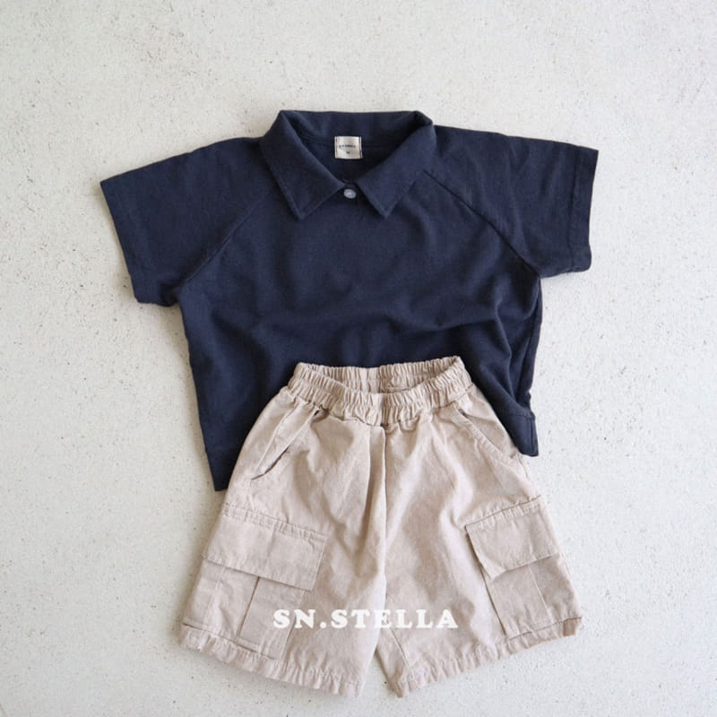 Sn.stella - Korean Children Fashion - #childrensboutique - Cargo Shorts - 3