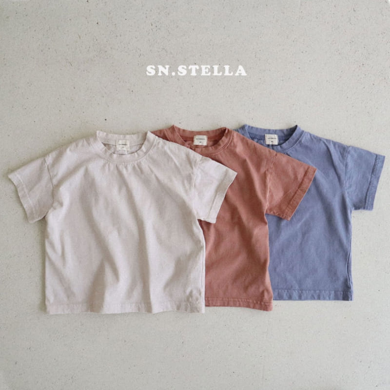 Sn.stella - Korean Children Fashion - #designkidswear - Plain Tee - 2