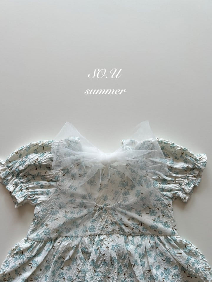 So U - Korean Baby Fashion - #babyfashion - Flower Wrinkle Skirt Body Suit - 5