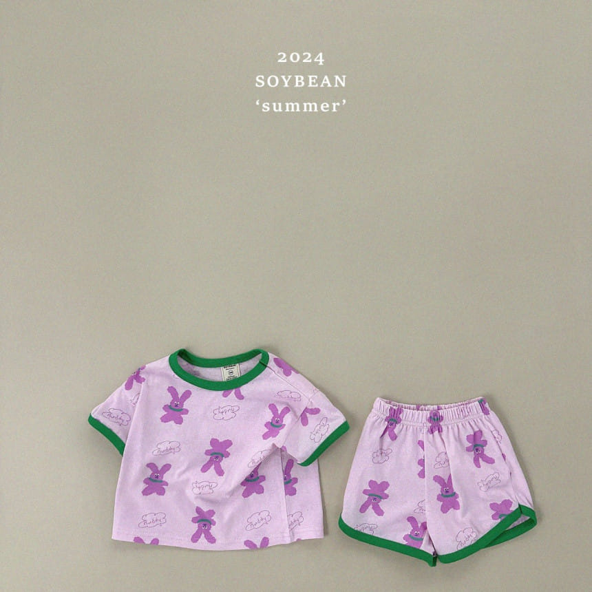 Soybean - Korean Children Fashion - #childrensboutique - Rabbit Doll Top Bottom Set - 9