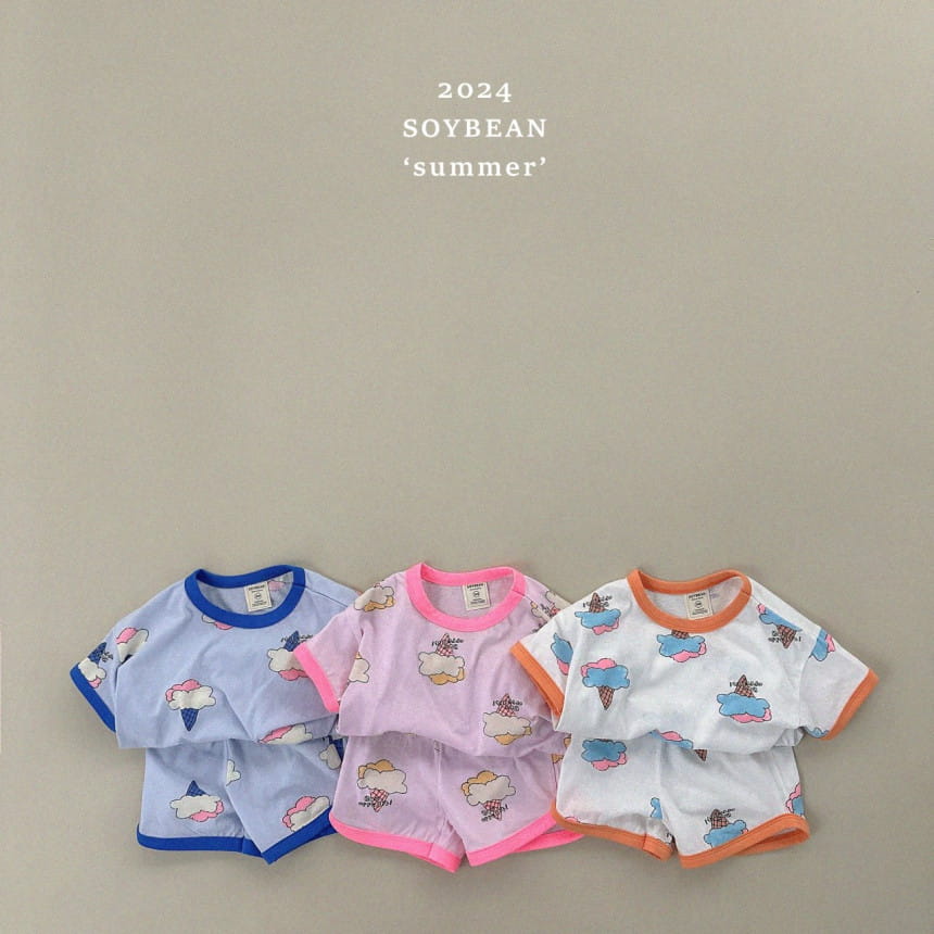 Soybean - Korean Children Fashion - #designkidswear - Icecone Top Bottom Set - 2