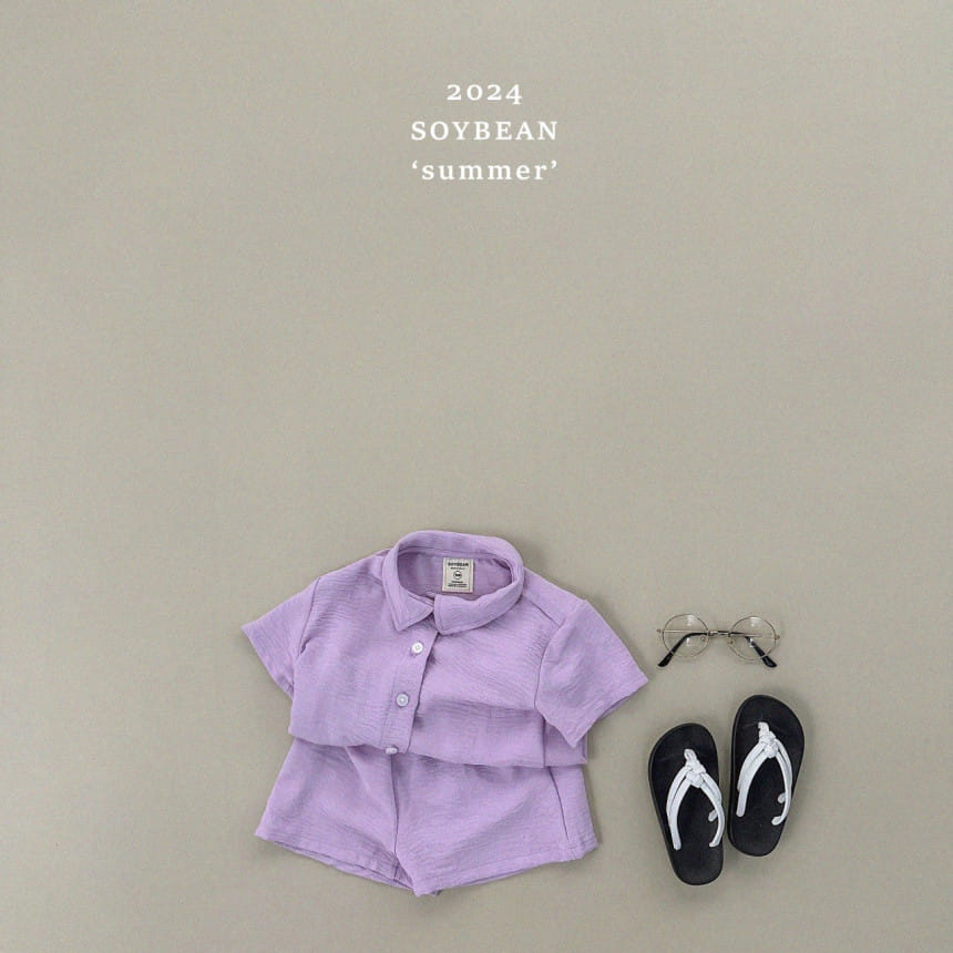 Soybean - Korean Children Fashion - #designkidswear - Airconditioner Shirt Top Bottom Set - 4