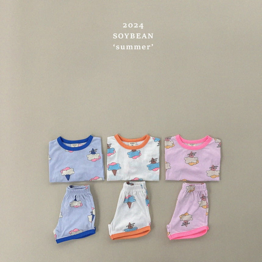 Soybean - Korean Children Fashion - #kidsstore - Icecone Top Bottom Set - 6
