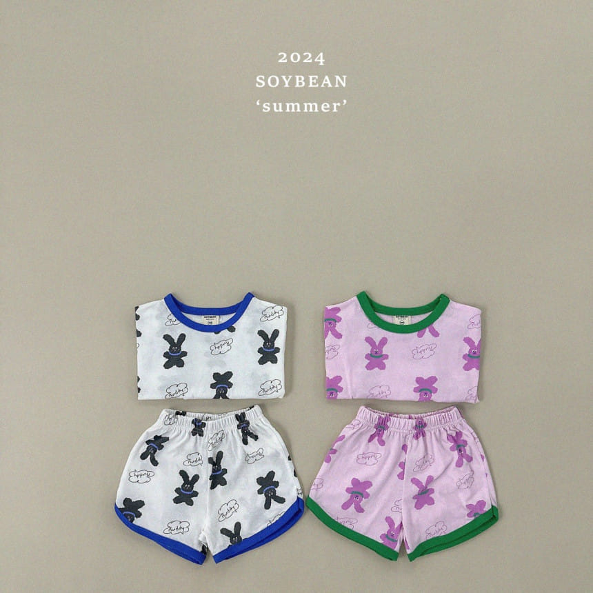 Soybean - Korean Children Fashion - #todddlerfashion - Rabbit Doll Top Bottom Set - 5