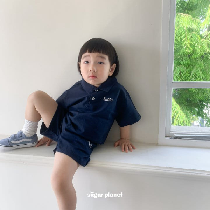 Sugar Planet - Korean Children Fashion - #childofig - Hello L Shirt