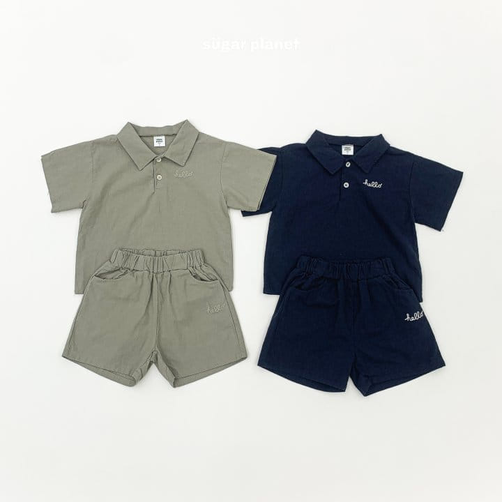 Sugar Planet - Korean Children Fashion - #kidsshorts - Hello L Shirt - 7
