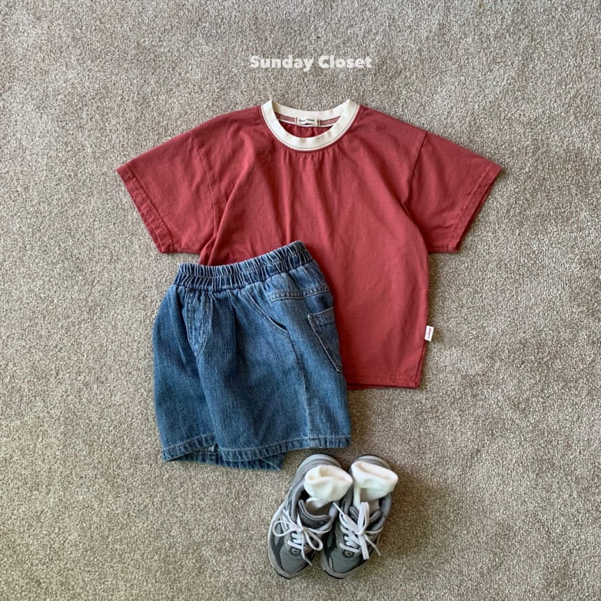 Sunday Closet - Korean Children Fashion - #childofig - Cloud Color Short Sleeve Tee - 2