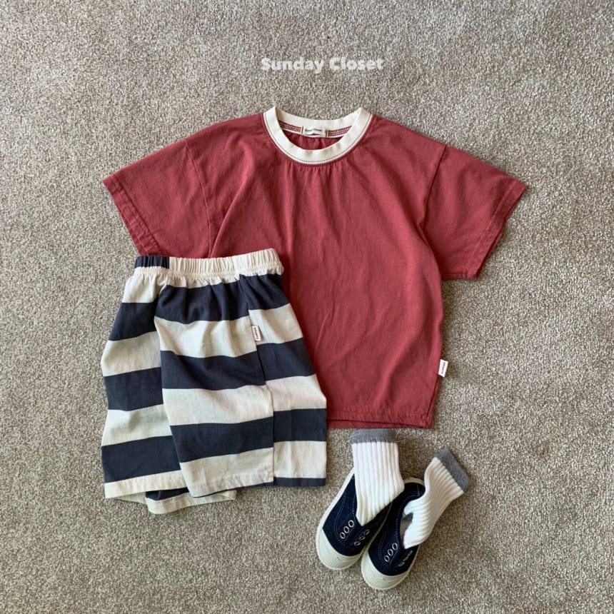 Sunday Closet - Korean Children Fashion - #designkidswear - Cloud Color Short Sleeve Tee - 5