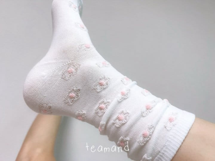 Teamand - Korean Children Fashion - #childrensboutique - Punching Daisy Socks Set With Adult - 8
