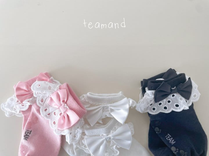 Teamand - Korean Children Fashion - #kidsshorts - Big Ribbon Socks 