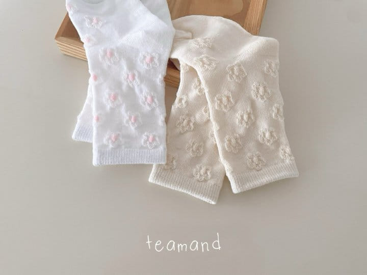 Teamand - Korean Children Fashion - #magicofchildhood - Punching Daisy Socks Set With Adult